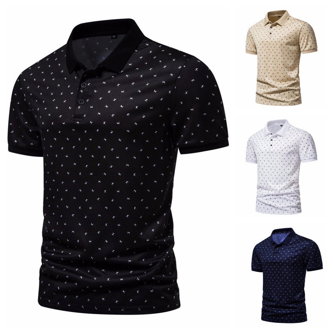 Herren Poloshirt mit modernem Muster und atmungsaktiven Eigenschaften Drune