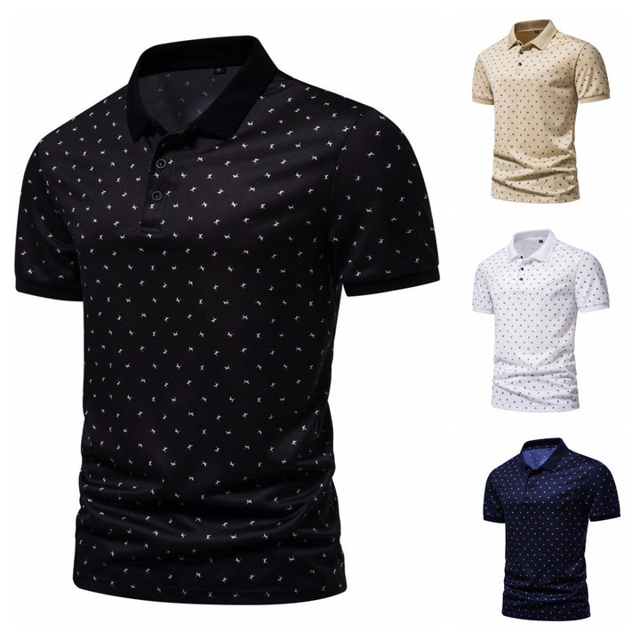 Herren Poloshirt mit modernem Muster und atmungsaktiven Eigenschaften Drune