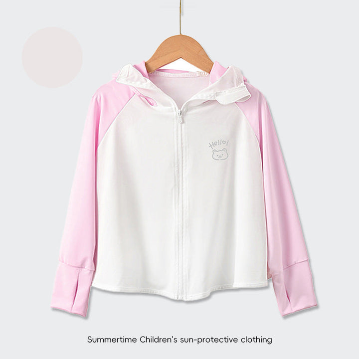 Kinder UV-Schutzjacke mit Kapuze und leichten atmungsaktiven Eigenschaften Drune