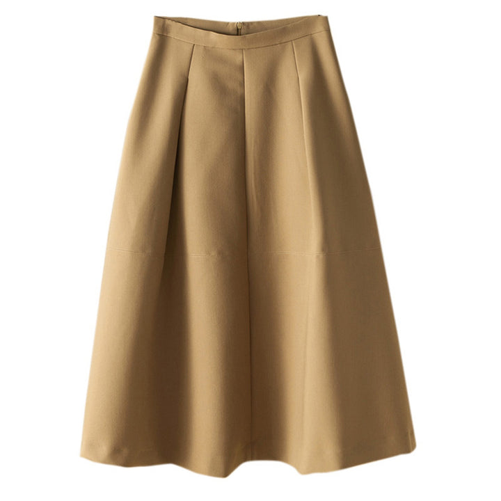 Damen Eleganter Midirock mit Falten Drune