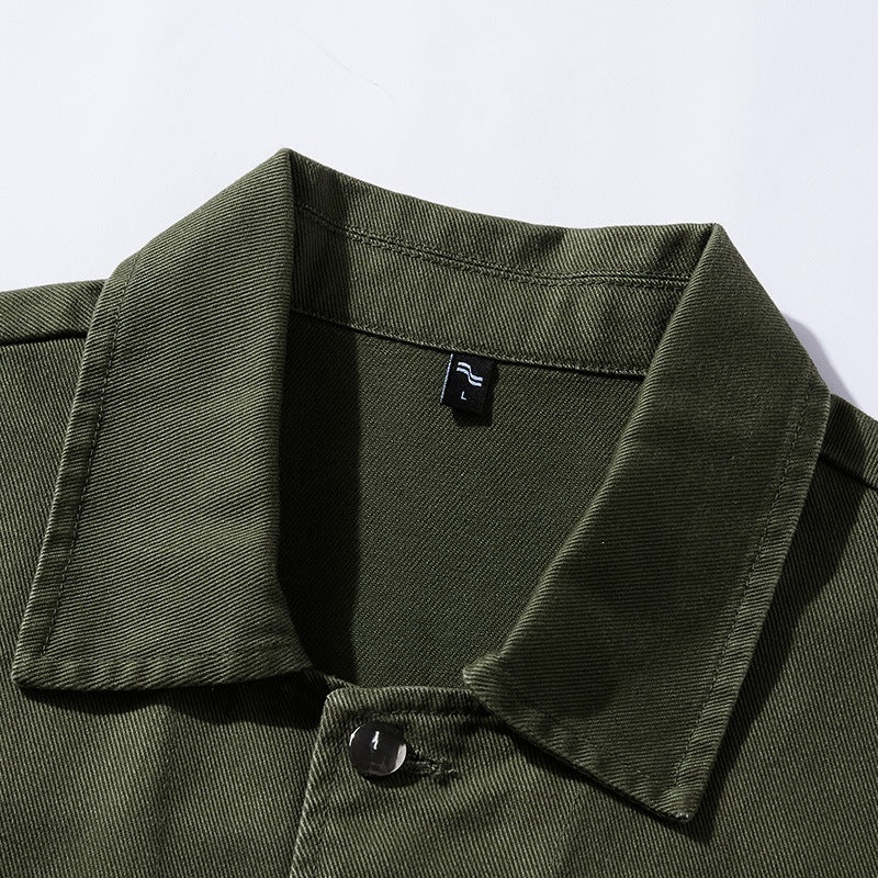 Unisex Oversize-Arbeitsjacke im Overshirt‑Stil aus Canvas mit aufgesetzten Taschen Drune