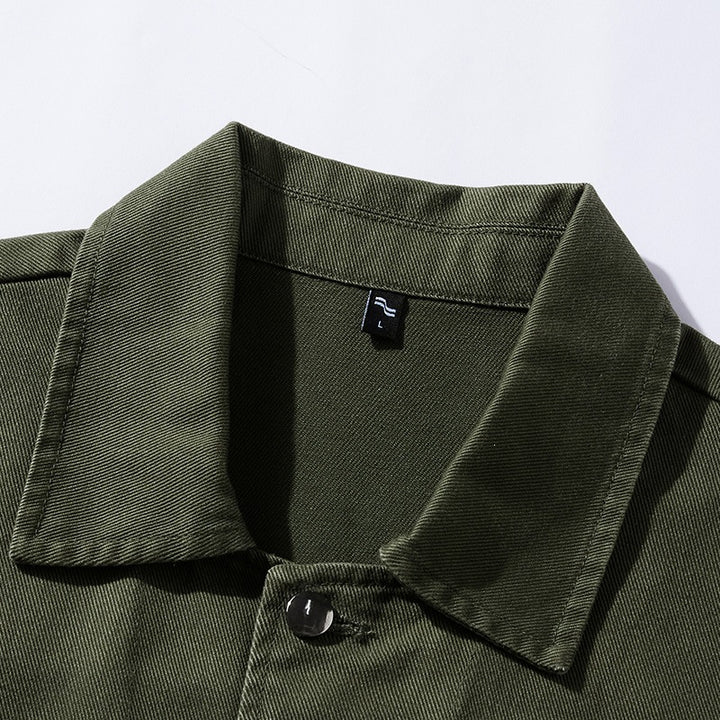 Unisex Oversize-Arbeitsjacke im Overshirt‑Stil aus Canvas mit aufgesetzten Taschen Drune
