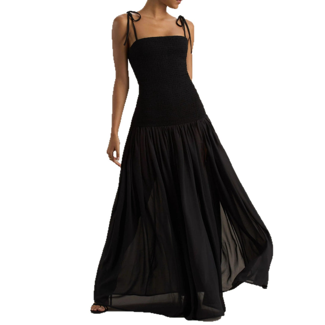 Damen Maxi-Kleid mit verstellbaren Spaghettiträgern und elegantem Schnitt Drune