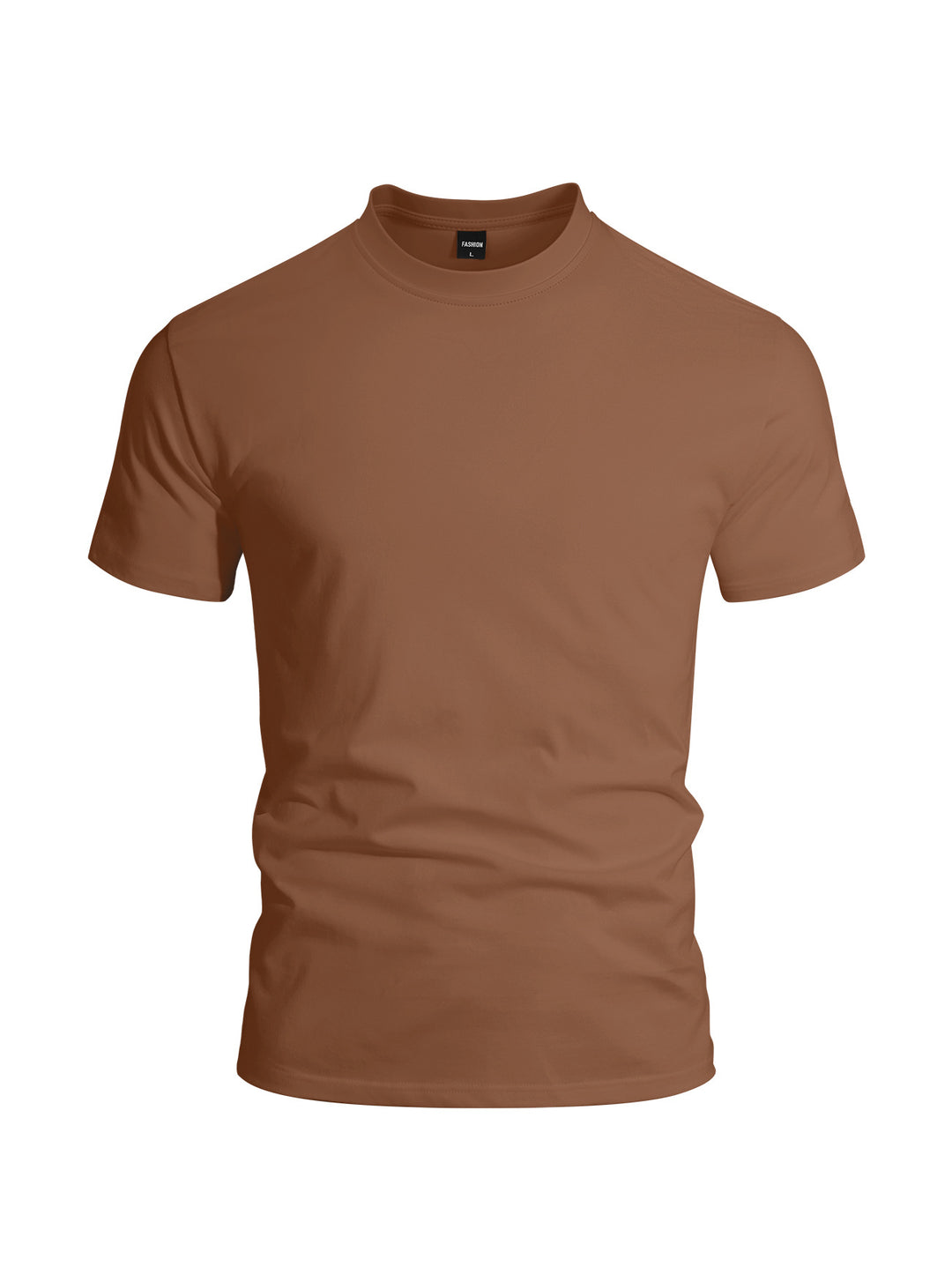 Herren nan eng anliegendes Rundhals-Basicshirt aus Singlejersey mit verstärktem Nackenband Drune