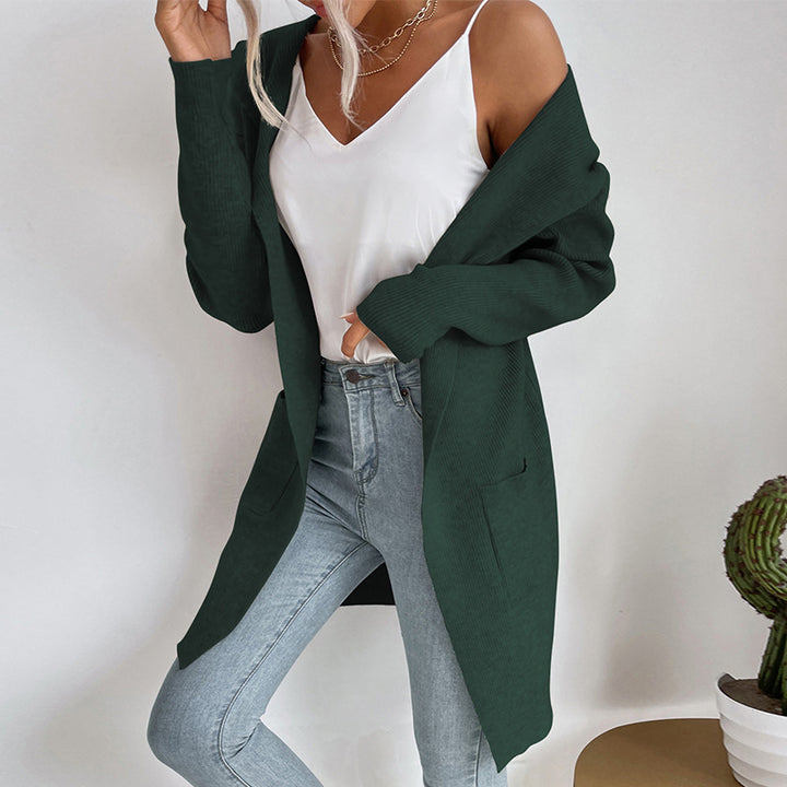 Damen Lässiger Strickmantel Drune