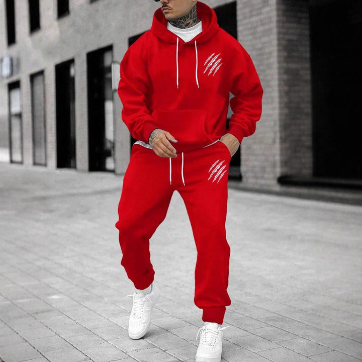 Herren Trainingsanzug mit modernem Grafikdesign und praktischen Taschen Drune