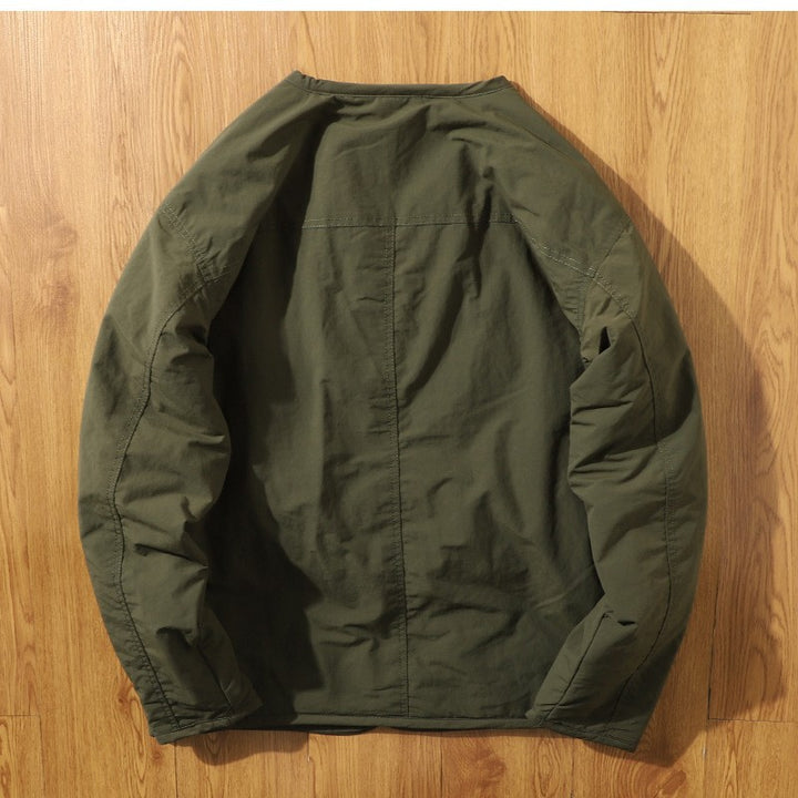 Herren Lässige Steppjacke mit Druckknöpfen Drune