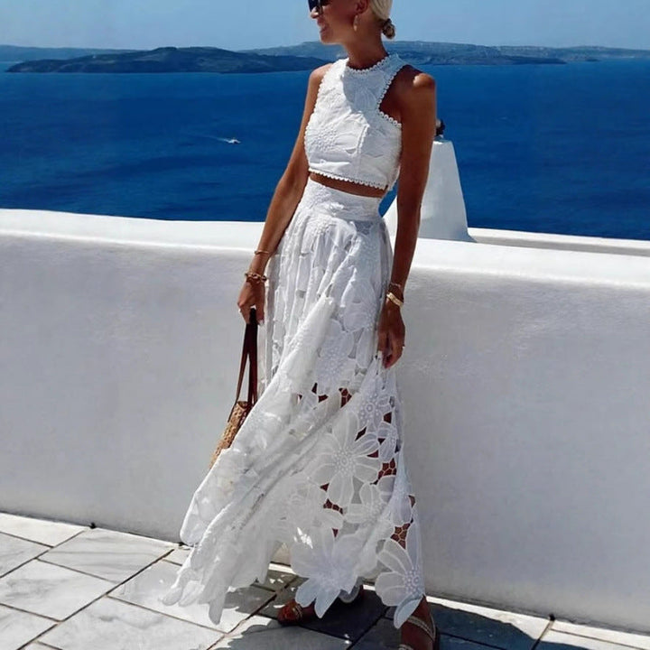 Damen zwei-teiliges Maxikleid Drune
