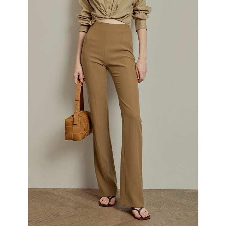 Damen Elegante und figurbetonte Flared-Hosen Drune