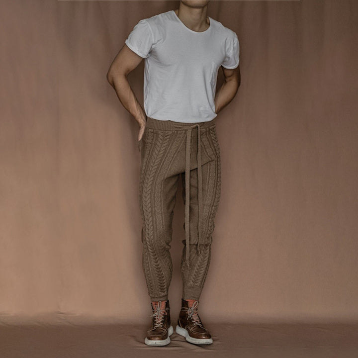 Herren Kabelstrick-Jogginghose mit Tunnelzug Drune