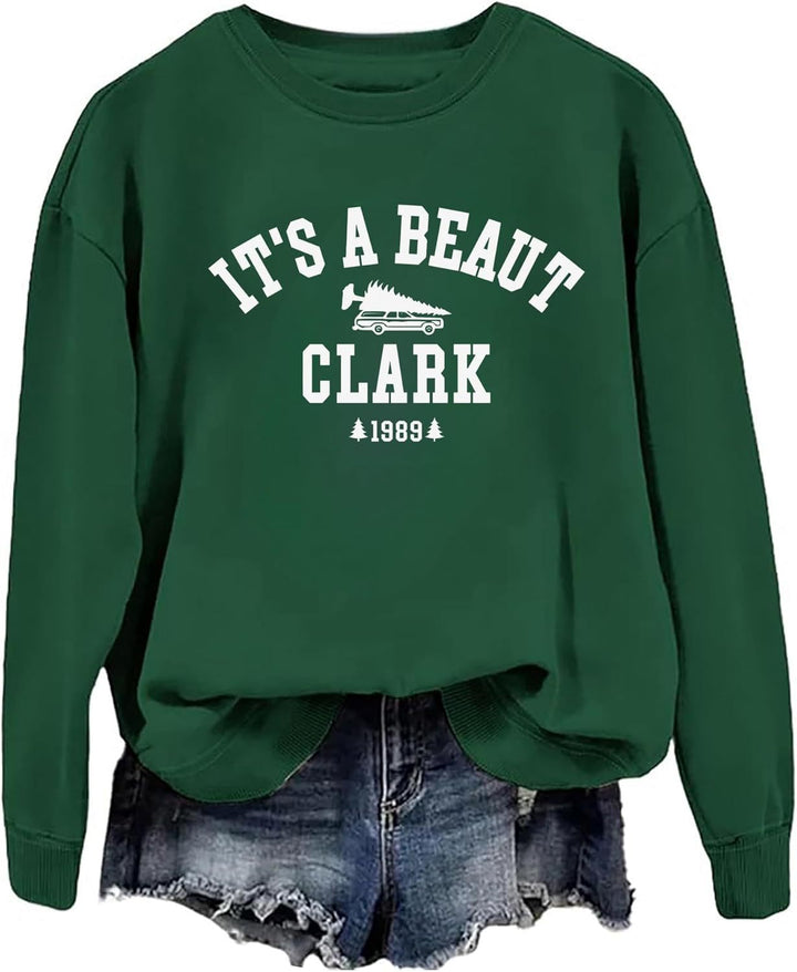 Damen Sweatshirt mit lässigem Schriftzug und bequemem Schnitt Drune