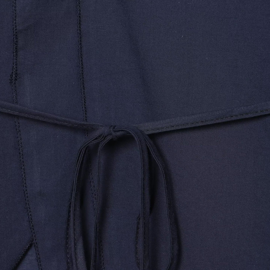 Damen Wickelbluse mit Taillenband, asymmetrischem Saum und Volantkanten Drune