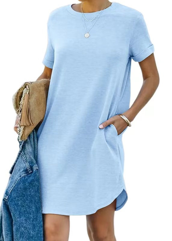 Damen Casual Kleid mit praktischen Taschen Drune
