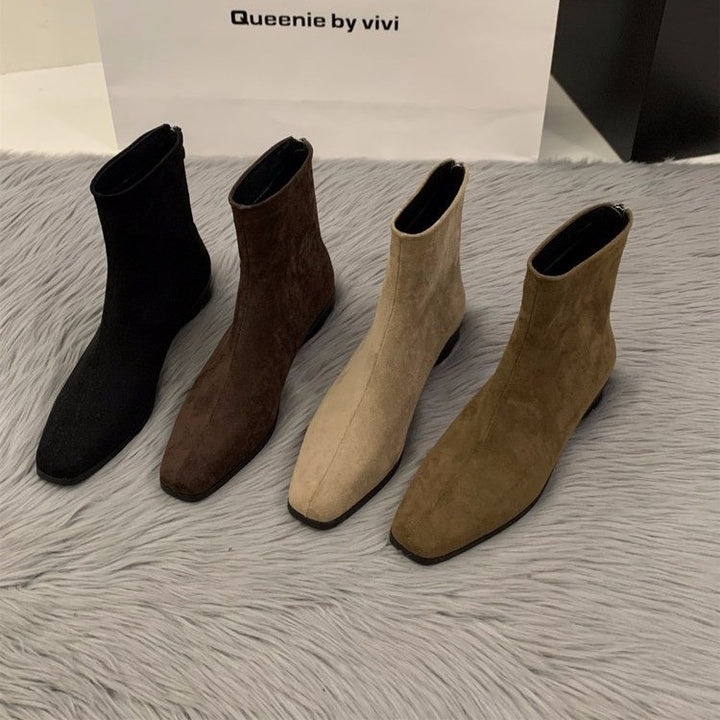 Damen Elegante Ankle-Boots aus Kunstleder Drune