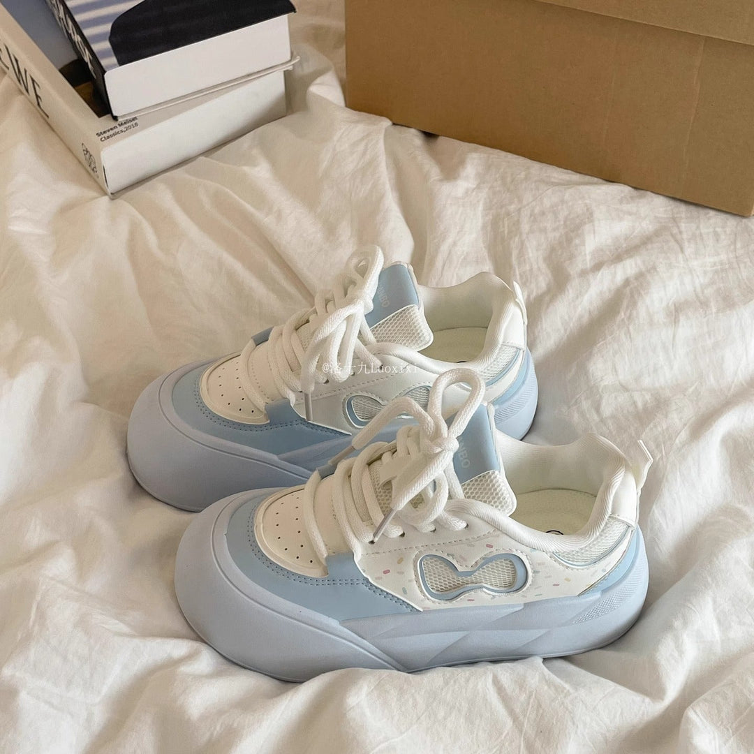 Damen Sportliche Sneakers mit dicker, flexibel dämpfender Sohle Drune