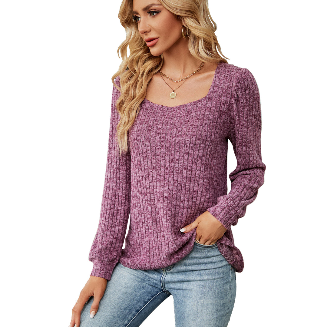 Damen bequemer Pullover mit strukturiertem Feinstrick und weitem Ausschnitt Drune