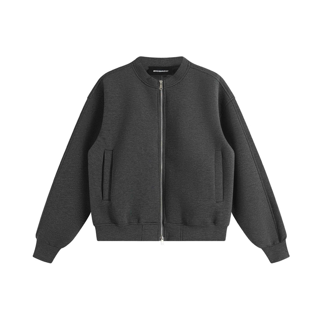Unisex Oversize-Trainingsjacke im Boxy‑Schnitt mit kurzem Stehkragen und Zwei-Wege-Reißverschluss Drune