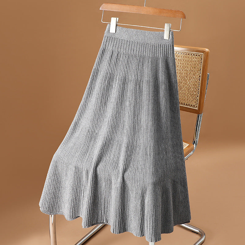 Damen Eleganter und schwingender Plisseerock Drune