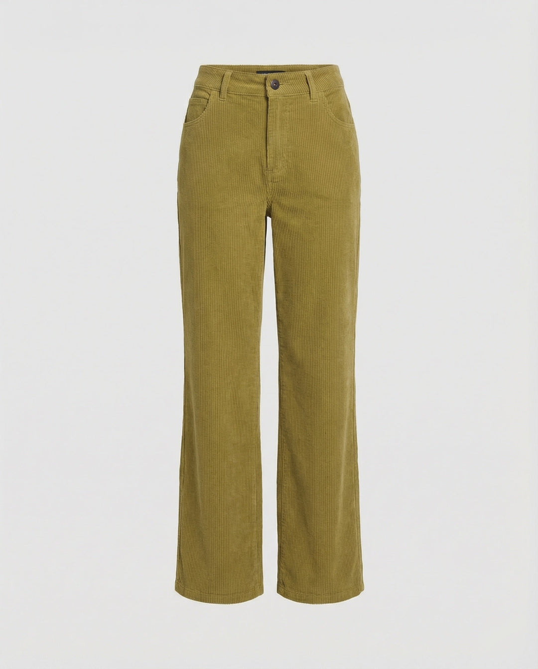 Damen Cordhose High Waist gerades Bein
