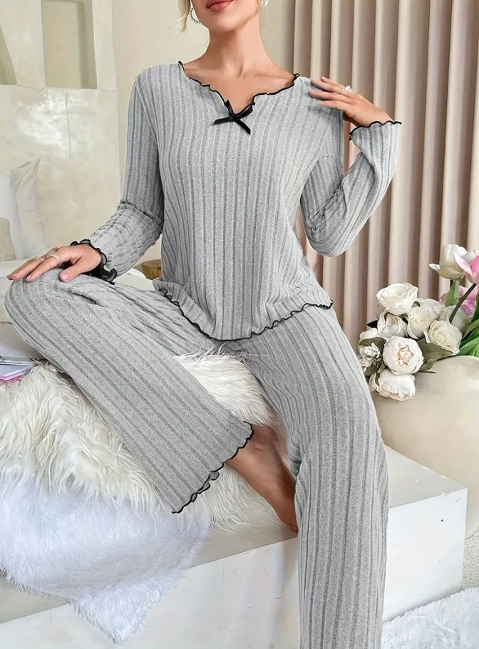 Damen Schlafanzug im eleganten Rippdesign Drune