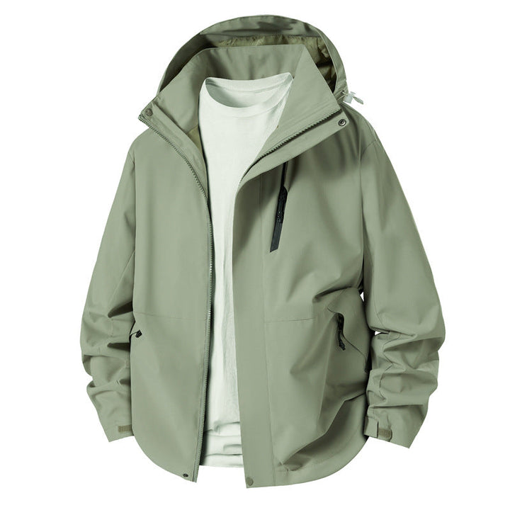 Herren technische Übergangsjacke mit verstellbarem Kapuzenrand Drune