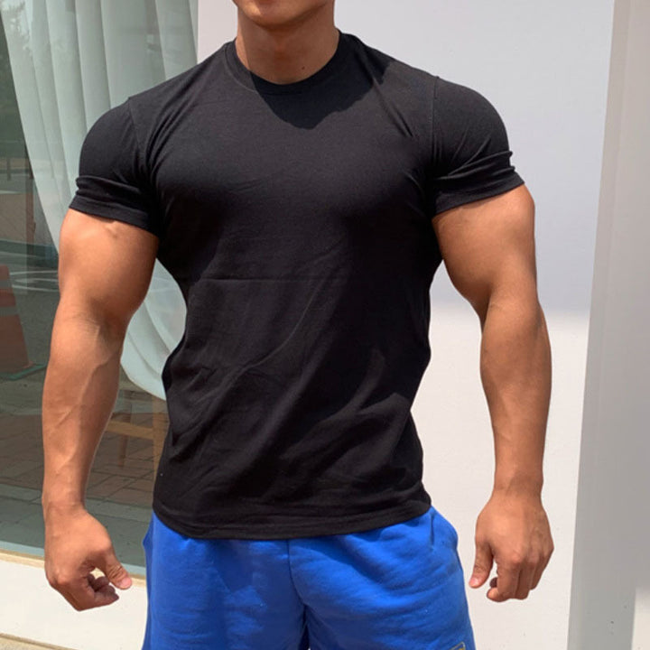 Herren körperbetontes Fitness-T-Shirt und kurze Sportshorts Set Drune