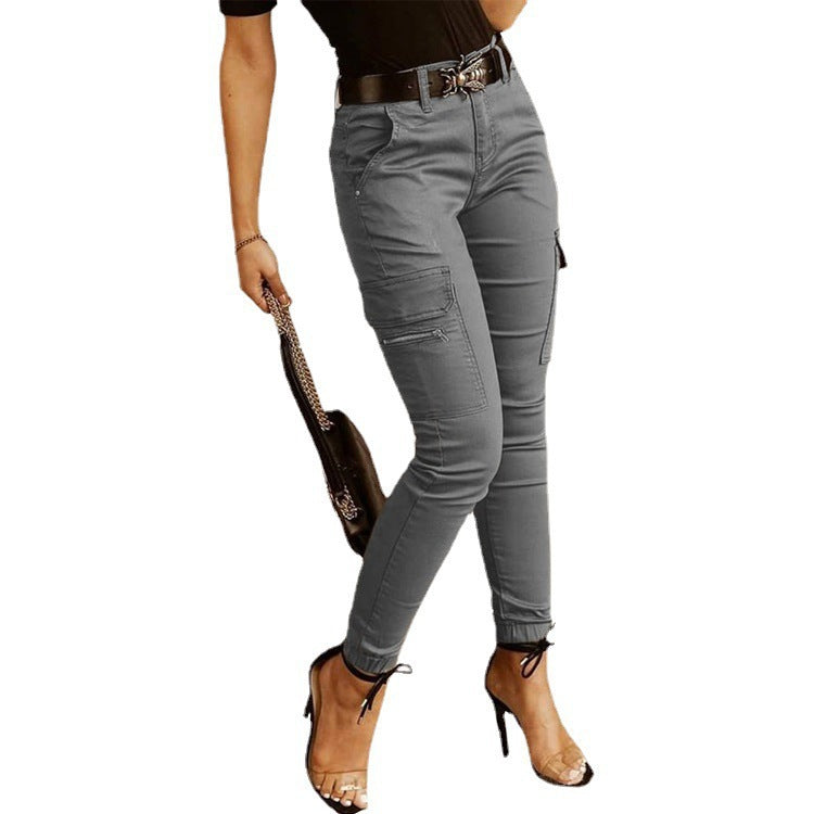 Damen Cargo-Hose mit figurbetontem Schnitt und vielen praktischen Taschen Drune