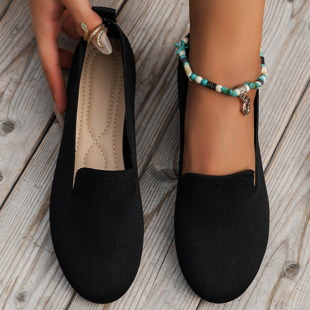 Damen Flexible Strick‑Loafer mit gepolstertem Komfortfußbett und rutschfester Laufsohle Drune