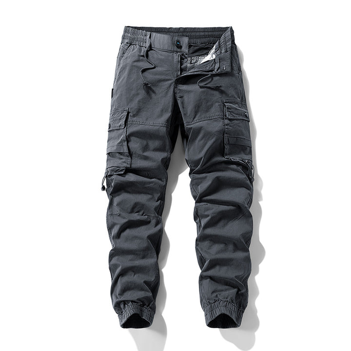 Herren Tactical-Utility Cargohose im Joggercut mit verstärkten Kniepartien, elastischem Komfortbund und Organizer-Taschen Drune