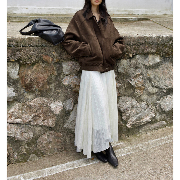 Damen Modische Oversized-Jacke Drune