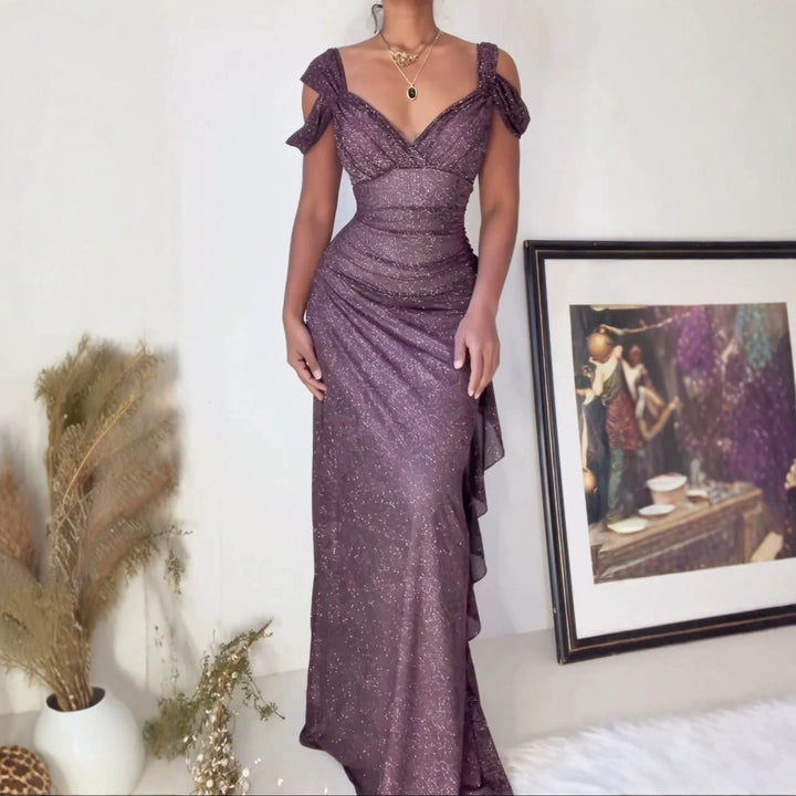Damen Glamouröses Abendkleid mit schimmernden Akzenten und eleganter Silhouette Drune