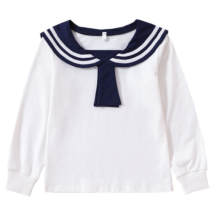 Mädchen Matrosen Sweatshirt mit stylischem Kragen Drune