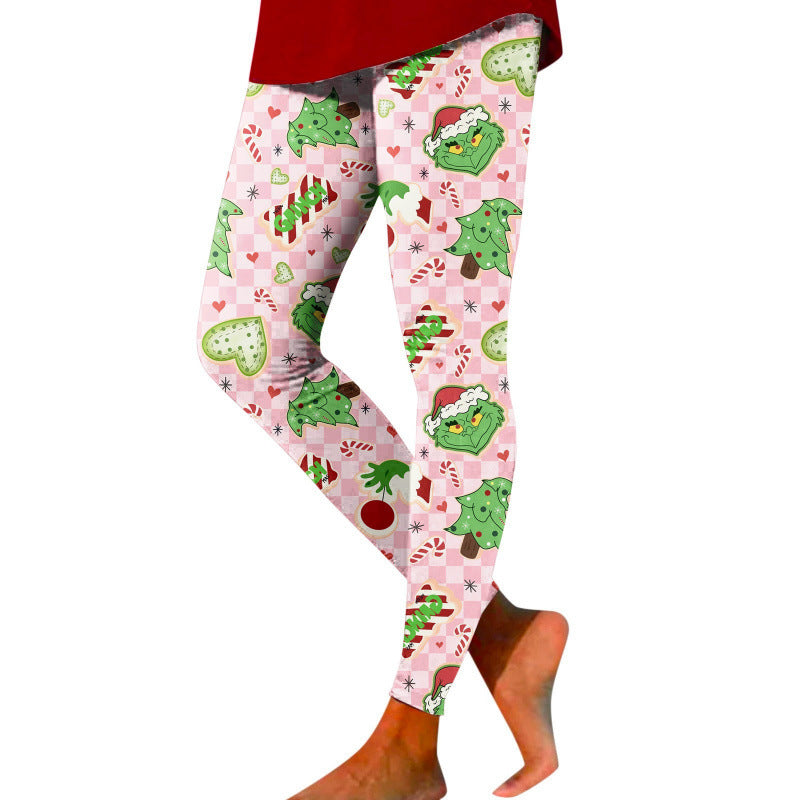 Damen Gemusterte Weihnachtsleggings Drune