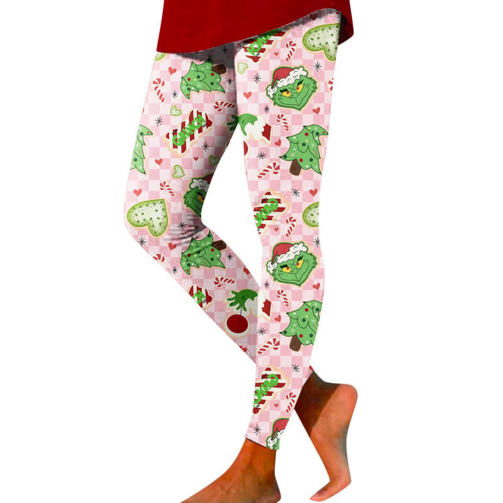 Damen Gemusterte Weihnachtsleggings Drune