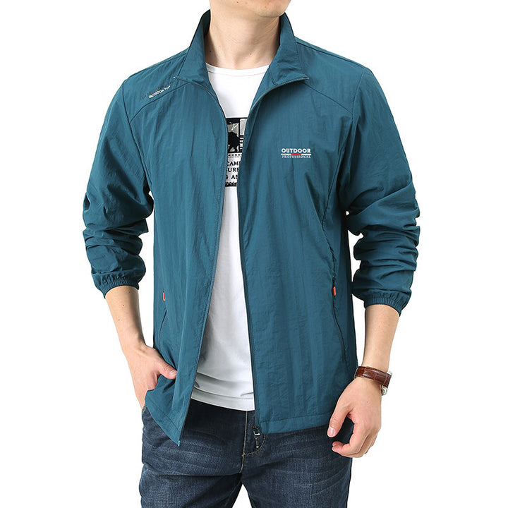 Herren Leichte Outdoorjacke mit verstellbarem Kragen Drune