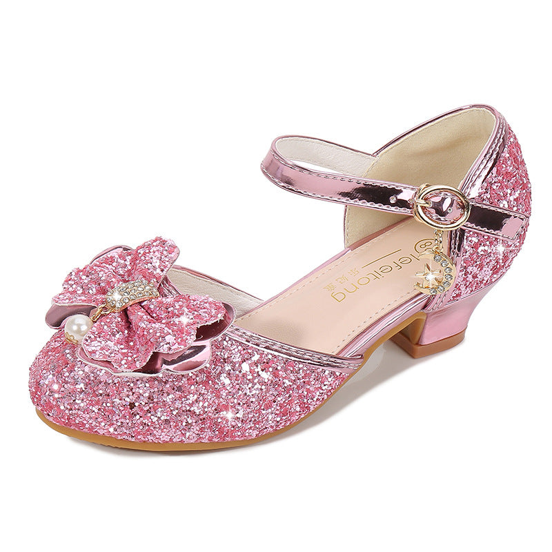 Mädchen Ballerina Schuhe mit funkelndem Blumenmotiv Drune
