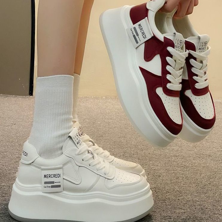 Damen Sneaker mit hohem Plateau und atmungsaktivem Obermaterial Drune
