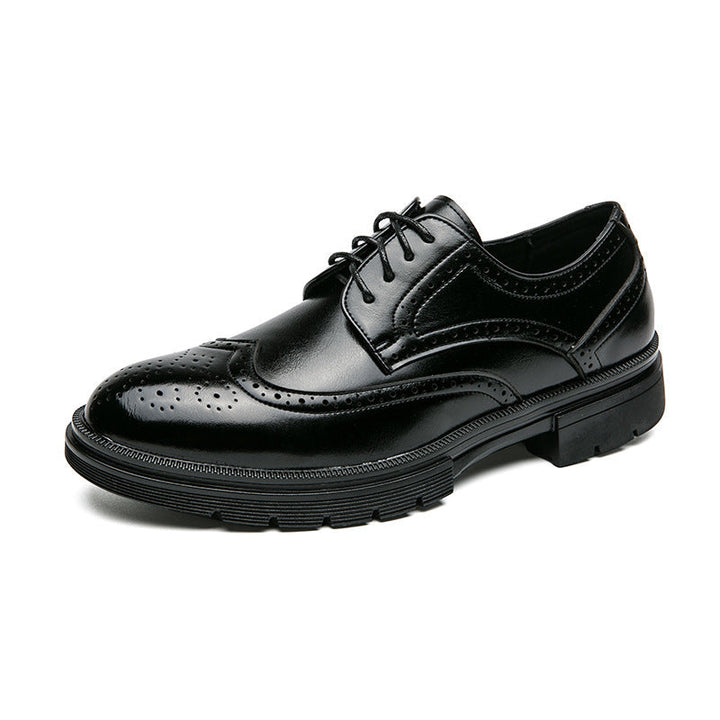 Herren Elegante Schnürschuhe mit klassischen Broguemuster und rutschfester Sohle Drune