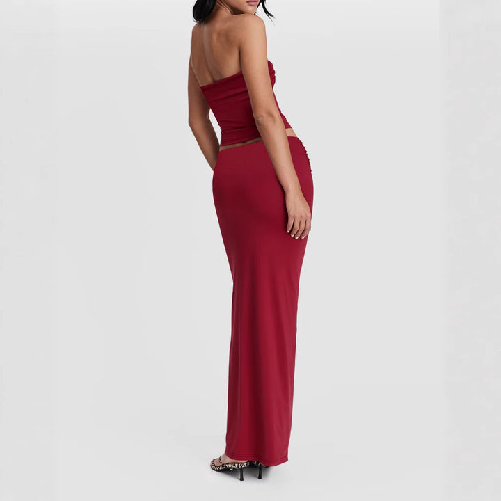 Damen Crop Top und Rock Set Drune