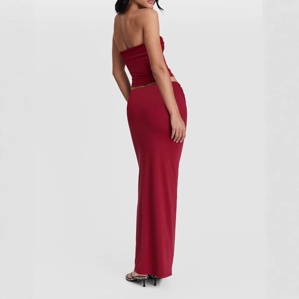 Damen Wickeloberteil mit Knotendetails und figurbetontem Design Drune