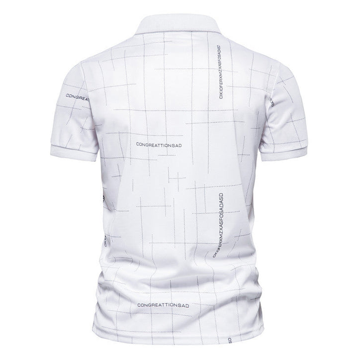 Herren Poloshirt mit modernem grafischen Druck und atmungsaktiver Funktion Drune