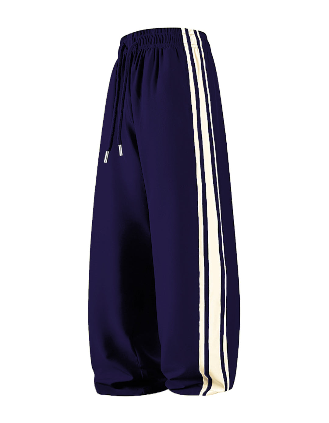 Damen Weite Trackpants mit Tunnelzugbund und seitlichen Kontraststreifen Drune