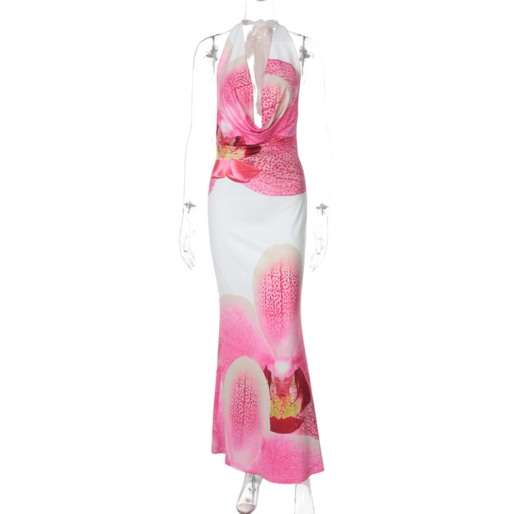 Damen Elegantes Maxikleid mit floralem Design Drune