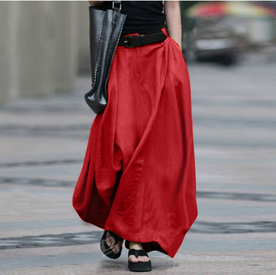 Damen Maxirock mit fließendem Schnitt und elegantem Fall Drune