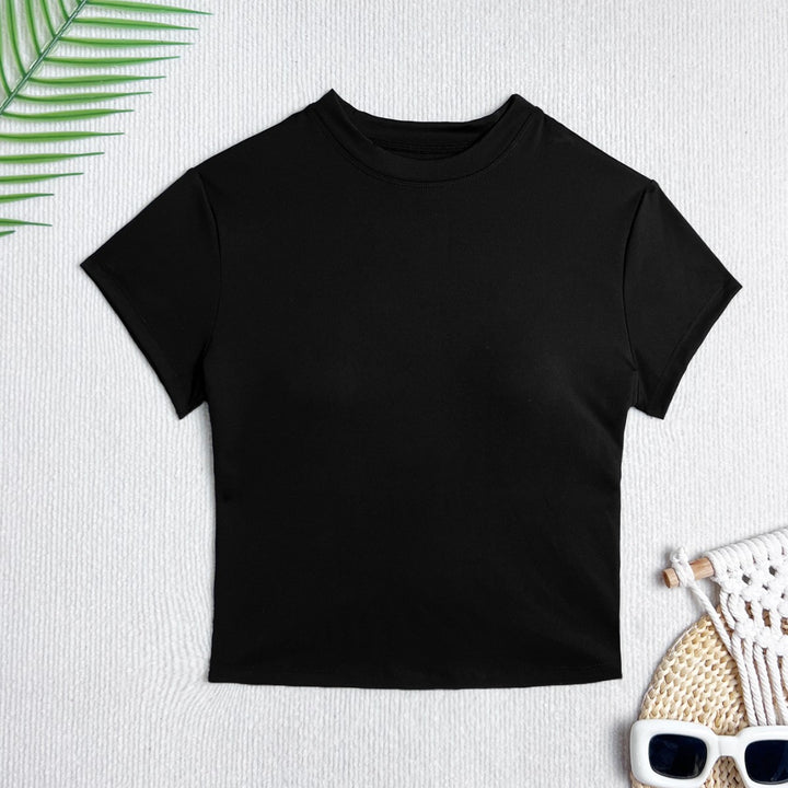 Damen Sportliches Crop-Top mit offenem Rücken Drune