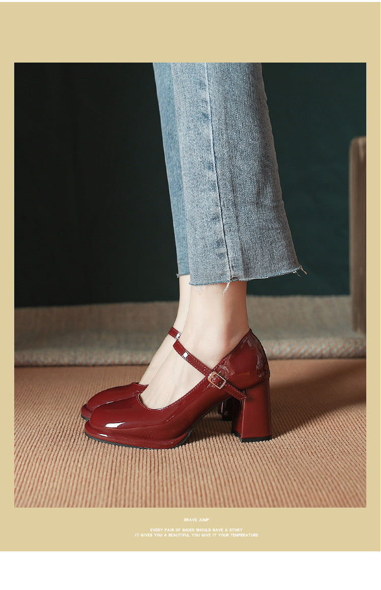Damen Slingback-Pumps mit elegantem Fesselriemen und komfortablem Blockabsatz Drune
