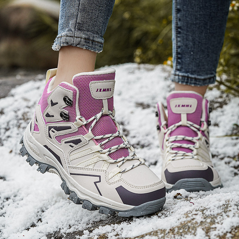 Damen Mid-Cut Trekkingboots mit wasserabweisendem Mesh und griffiger Trail-Profilsohle Drune
