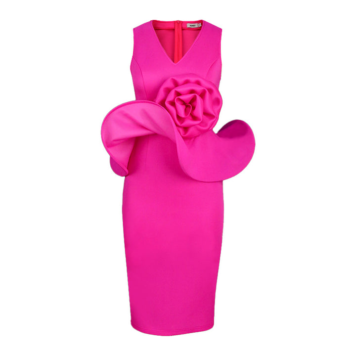 Damen Etuikleid mit einzigartiger Blumenapplikation Drune