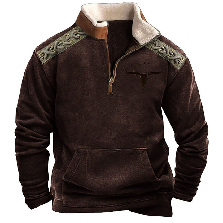 Herren Modischer Hoodie mit Kapuze und maritimem Druck Drune