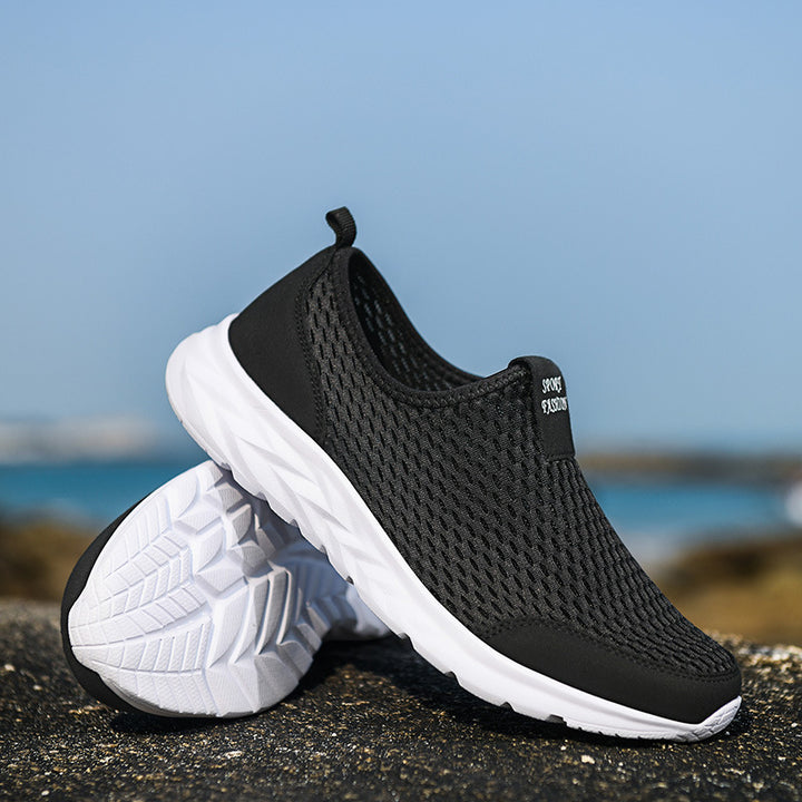 Unisex Atmungsaktive Schlupfsneaker aus Mesh mit rutschfester Leichtsohle Drune